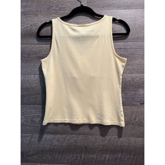 Ann Taylor Loft Yellow Top Sz Medium Petite - Picture 3 of 3
